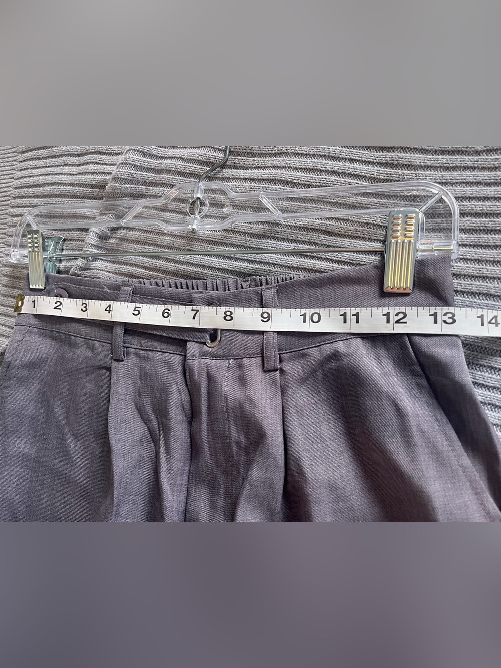 Wide Leg Gray Dress Pants - Picture 3 of 9